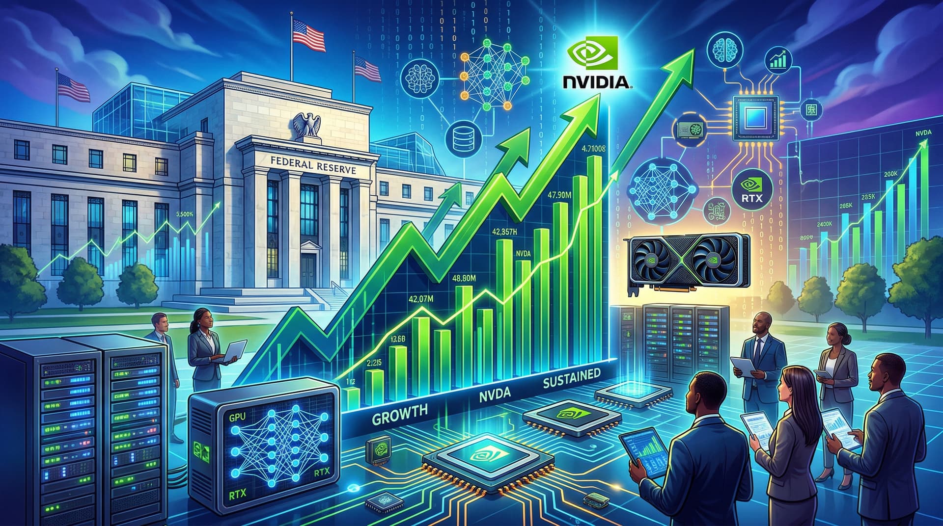 AI Stocks Surge on Fed's Dovish Rate Stance Boost