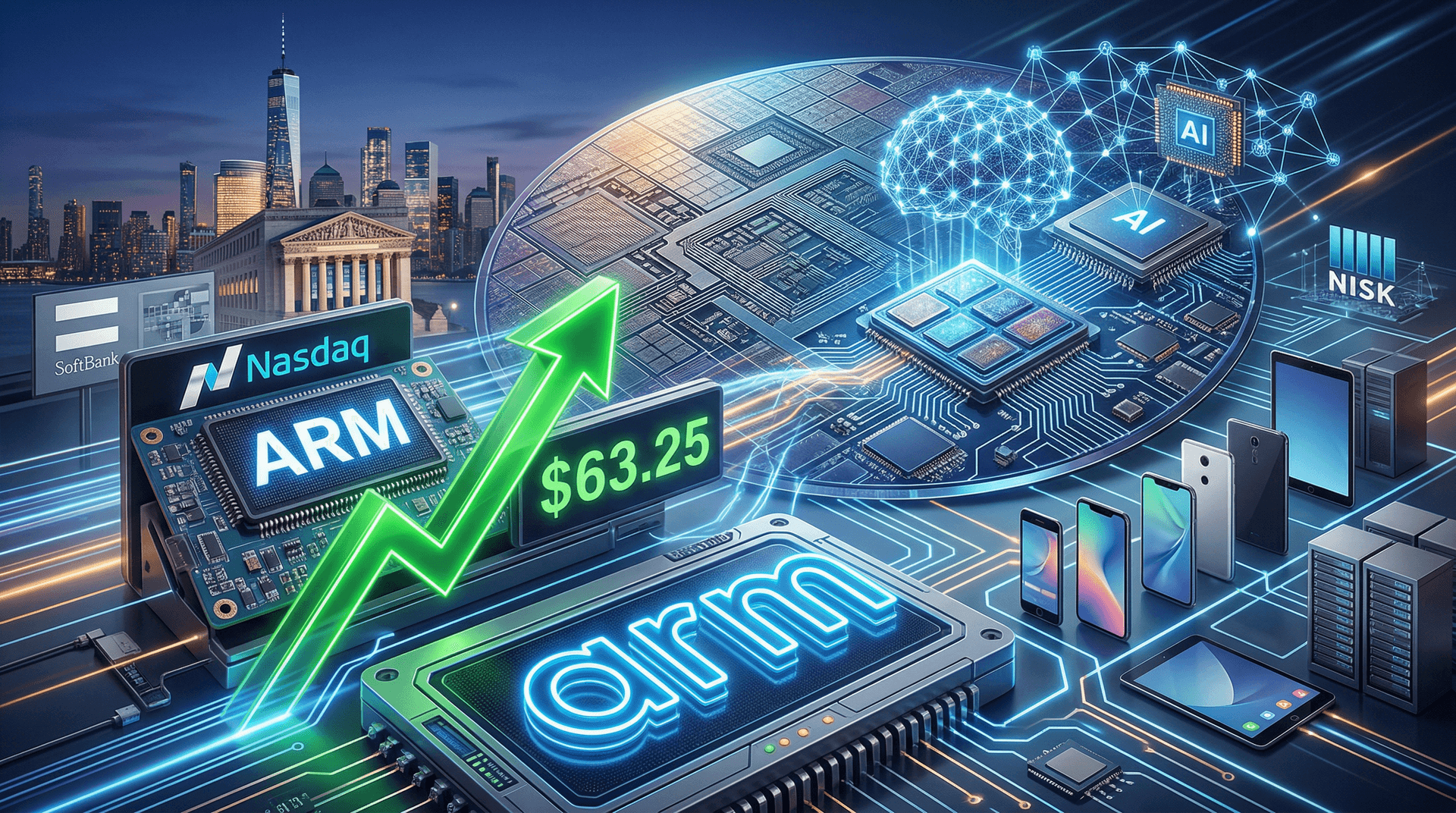 Arm Holdings IPO Surges 25% on Debut, Valued at $60B