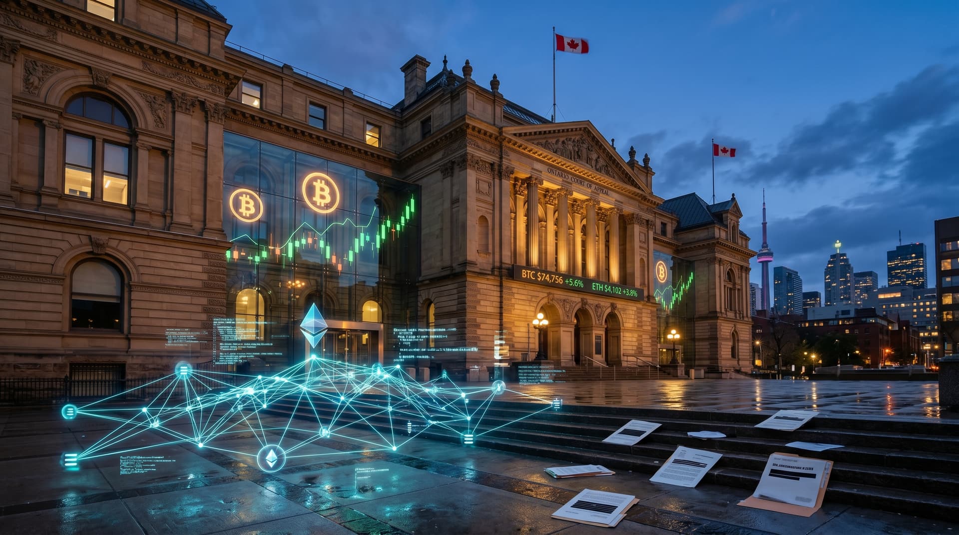 Ontario Crypto Appeal Granted Amid BTC 5.6% Rally to $74,756