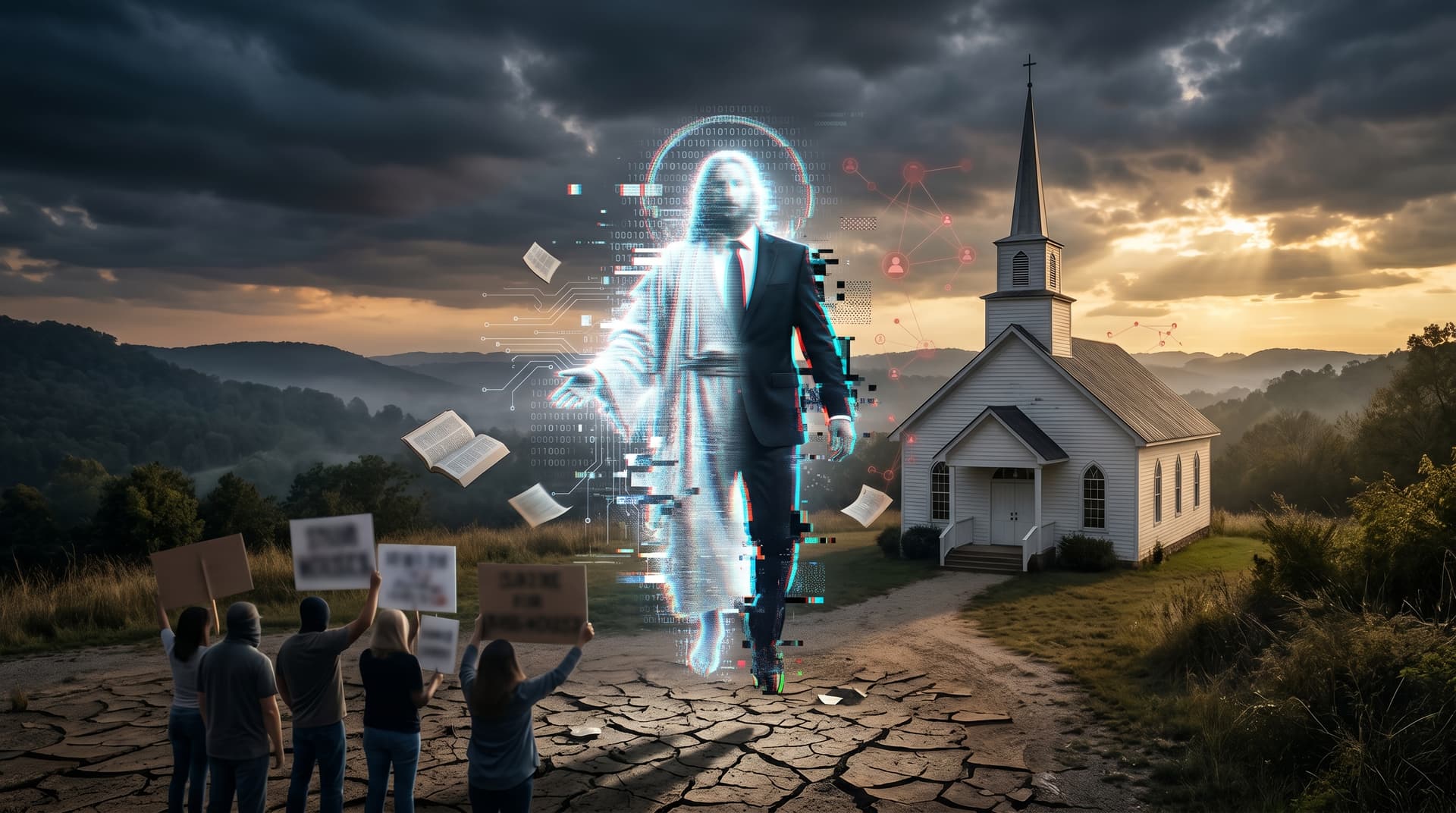 Trump Jesus AI Image Sparks Arkansas Backlash as Crypto Fear Hits 23
